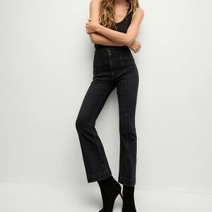 Veronica Beard Carson High-Rise Kick-Flare Jeans